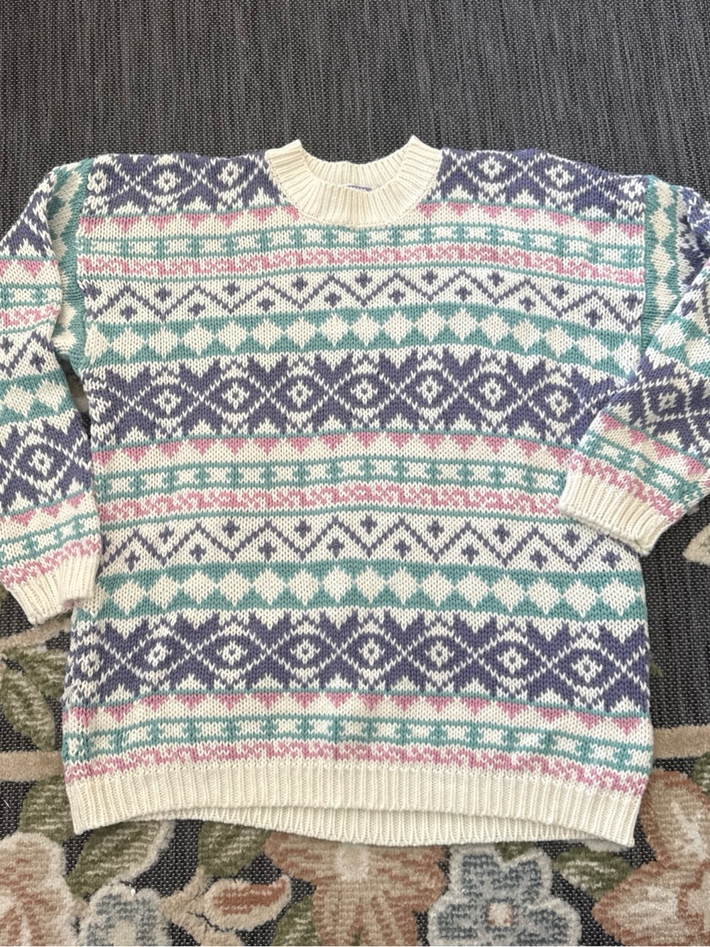 VTG Cynthia J Sweater Womens 3X Striped Long Sleeve